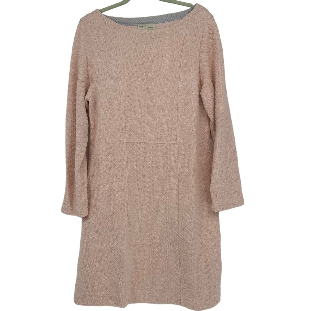 Anthropologie Saturday Sunday Textured Sweater‎ Dress Blush Pink Size XL